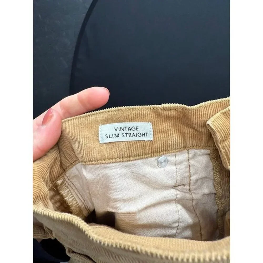 J. Crew Vintage Slim Straight Brown Corduroy Pants